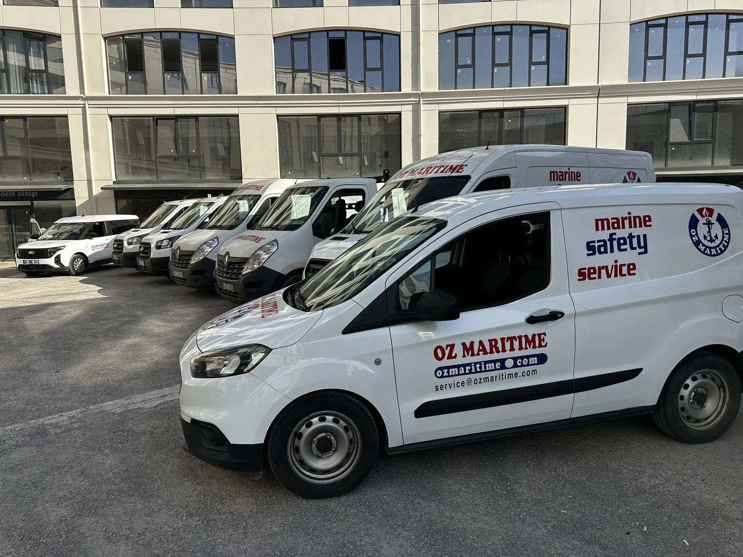 OZ Maritime service vehicles ready for attendance