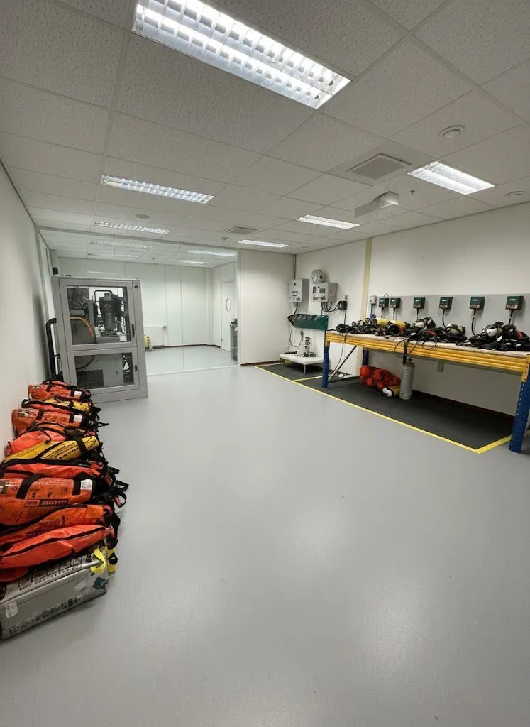 Dedicated marine equipment service area